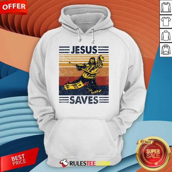 Funny Jesus Saves Ice Hockey Goalie Sport Hoodie