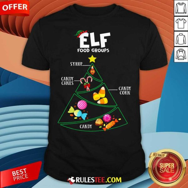 Good Food Groups Elf Buddy Christmas Pajama Xmas T-Shirt