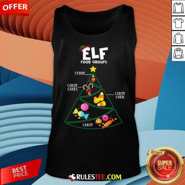 Good Food Groups Elf Buddy Christmas Pajama Xmas Tank-Top