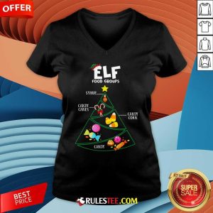 Good Food Groups Elf Buddy Christmas Pajama Xmas V-Neck