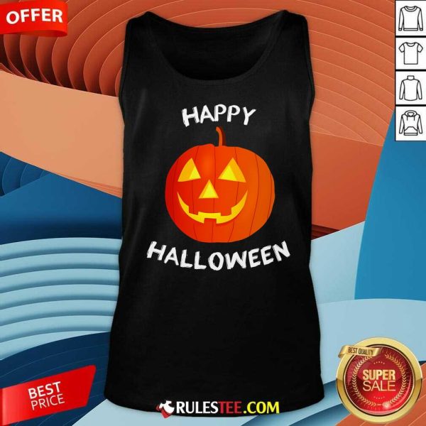 Good Happy Halloween Pumpkin Tank-Top