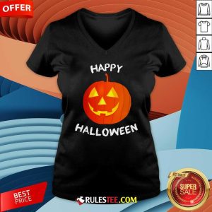 Good Happy Halloween Pumpkin V-Neck