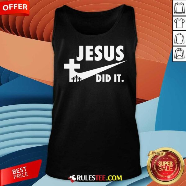 Good Jesus Did It Faith Cross Christian Tank-Top