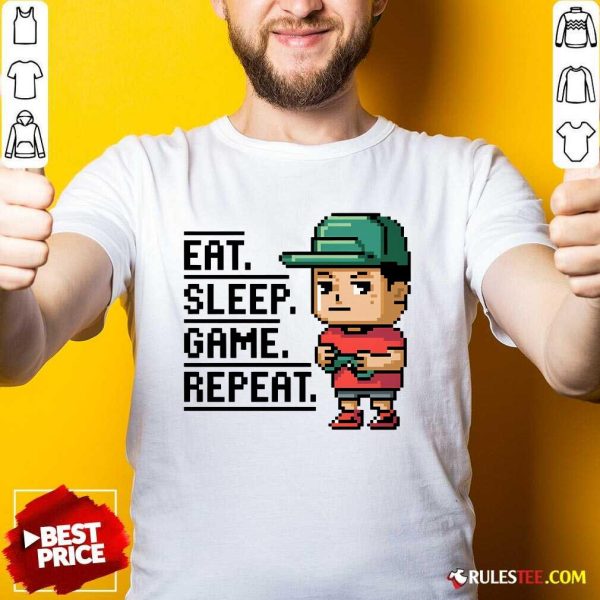 Happy Eat Sleep Game Repeat T-Shirt