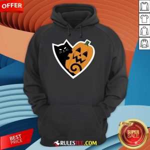 Happy Halloween Heart Cat Pumpkin Hoodie