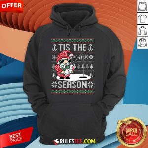 Happy Merry Fishmas Fishing Gnome Christmas Xmas Santa Fisherman Hoodie