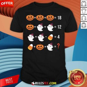 Happy Pumpkin Ghost Candy Corn Mathematics T-Shirt