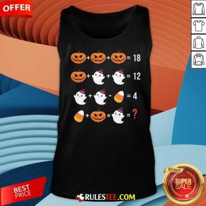 Happy Pumpkin Ghost Candy Corn Mathematics Tank-Top