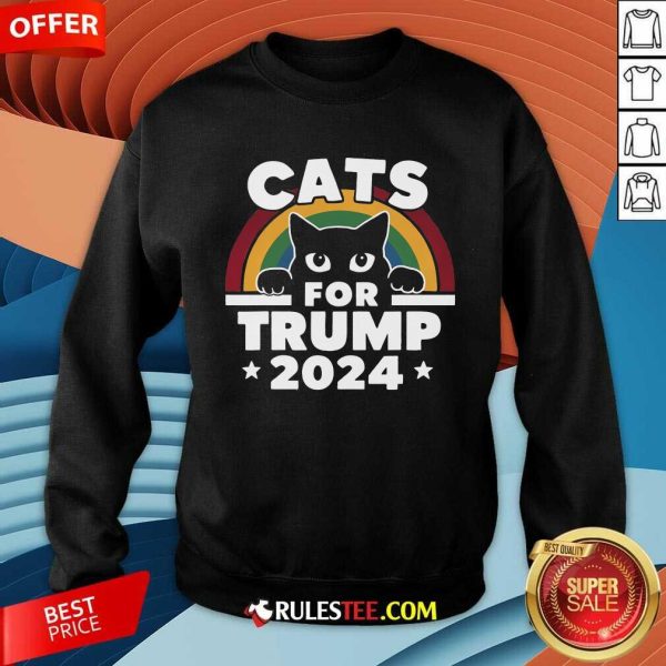 Hot Cats For Trump 2024 Sweatshirt