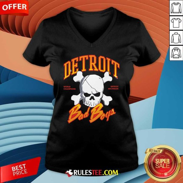 Hot Detroit Pistons Bad Boys Gradient V-Neck