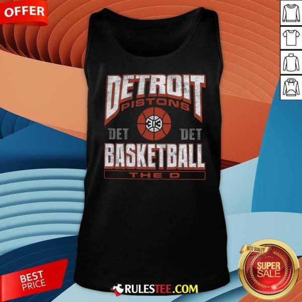 Hot Detroit Pistons Basketball The D Tank-Top