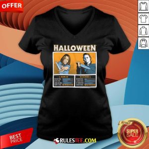 Hot Halloween Knife Fight Michael Myers V-Neck