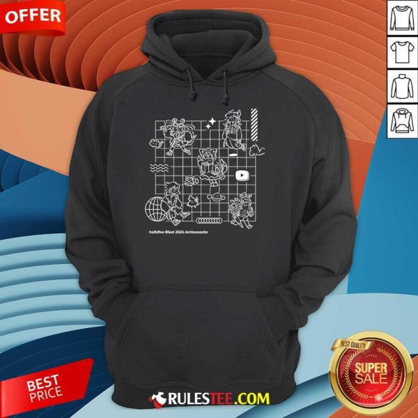 Hot Hololive Meet 2024 Ambassadors Deformed Illustration Hoodie