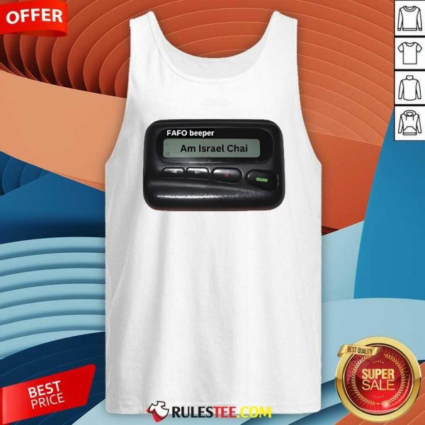 Official Am Israel Chai Pager Tank-Top