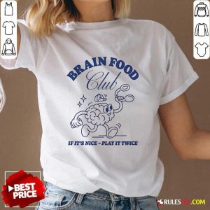 Official Brain Food Club If It's Nice Play It Twice Wissen Weekly V-Neck