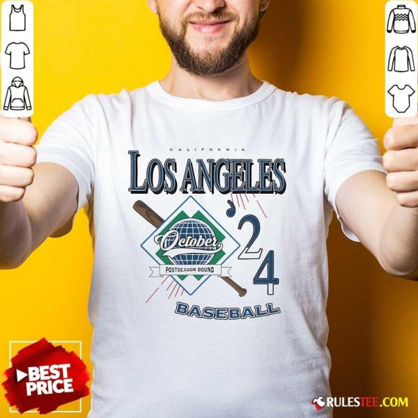 Official California Los Angeles October Postseason Bound '24 Baseball T-Shirt