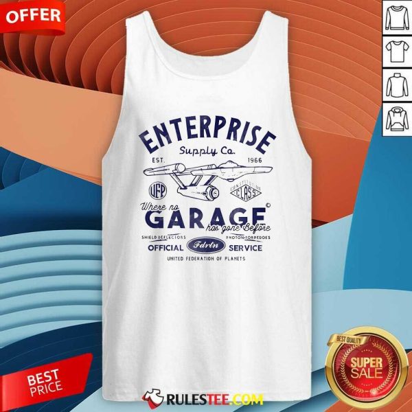 Official Enterprise Where No Garage Has Gone Before Tank-Top