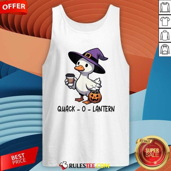 Official Goose Halloween Spooky Season Goose Quack O Lantern Tank-Top