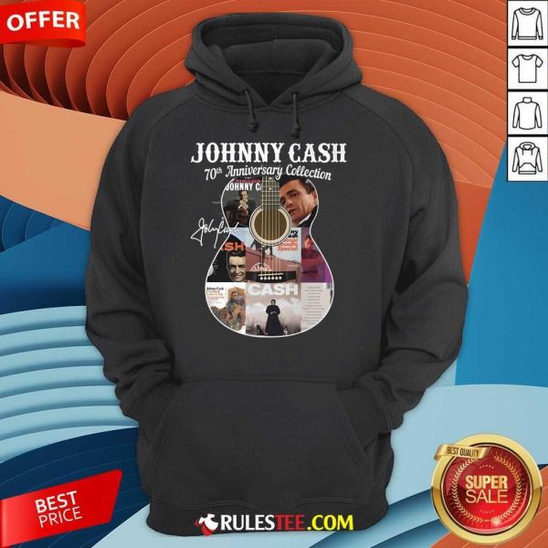 Official Johnny Cash 70th Anniversary Collection Signature Hoodie