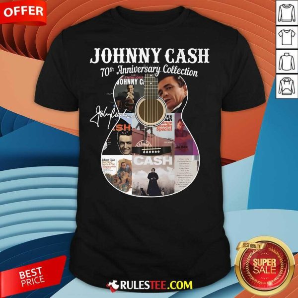 Official Johnny Cash 70th Anniversary Collection Signature T-Shirt