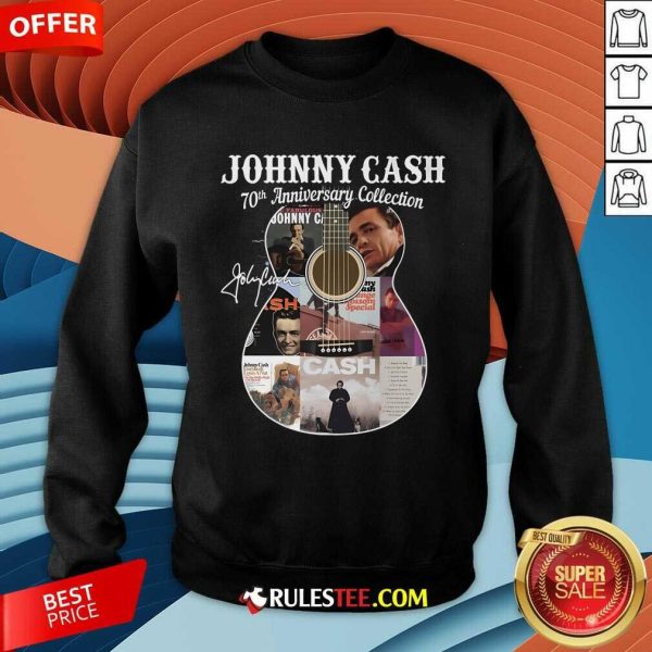 Official Johnny Cash 70th Anniversary Collection Signature Sweatshirt