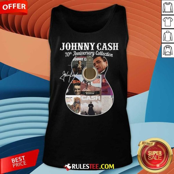 Official Johnny Cash 70th Anniversary Collection Signature Tank-Top