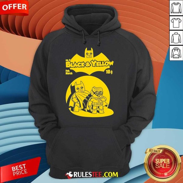 Official Lego Batman No 9 Black And Yellow Feb March Hoodie