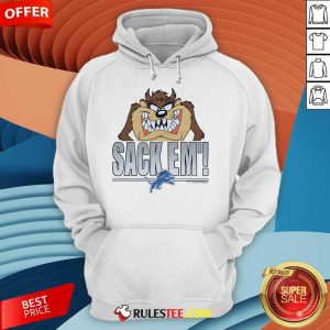 Official Looney Tunes Taz Sack Em' X Detroit Lions Hoodie