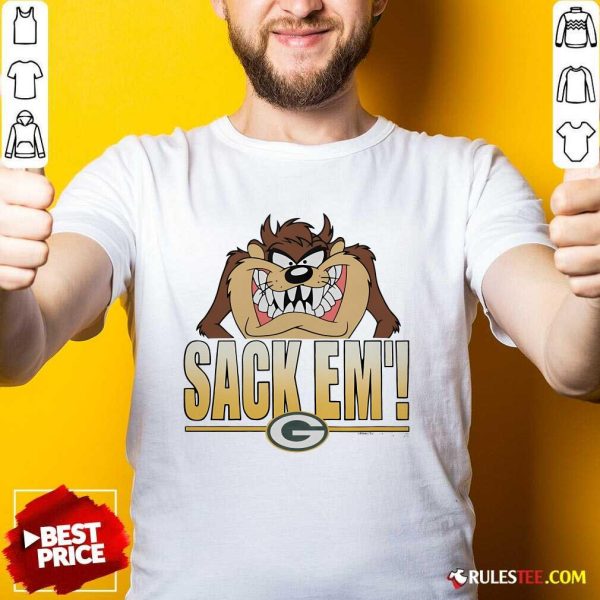 Official Looney Tunes Taz Sack Em' X Green Bay Packers T-Shirt