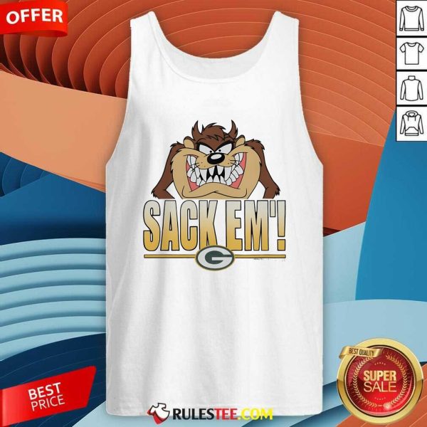 Official Looney Tunes Taz Sack Em' X Green Bay Packers Tank-Top