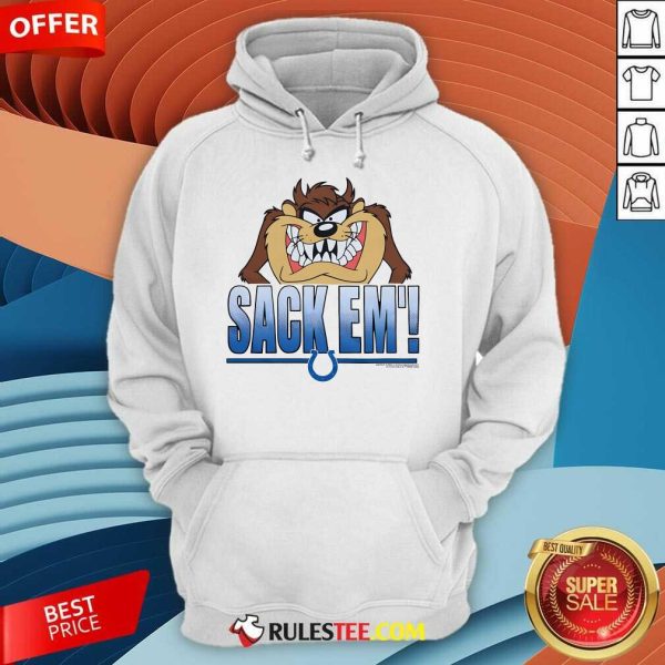 Official Looney Tunes Taz Sack Em' X Indianapolis Colts Hoodie