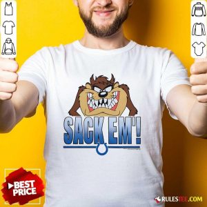 Official Looney Tunes Taz Sack Em' X Indianapolis Colts T-Shirt