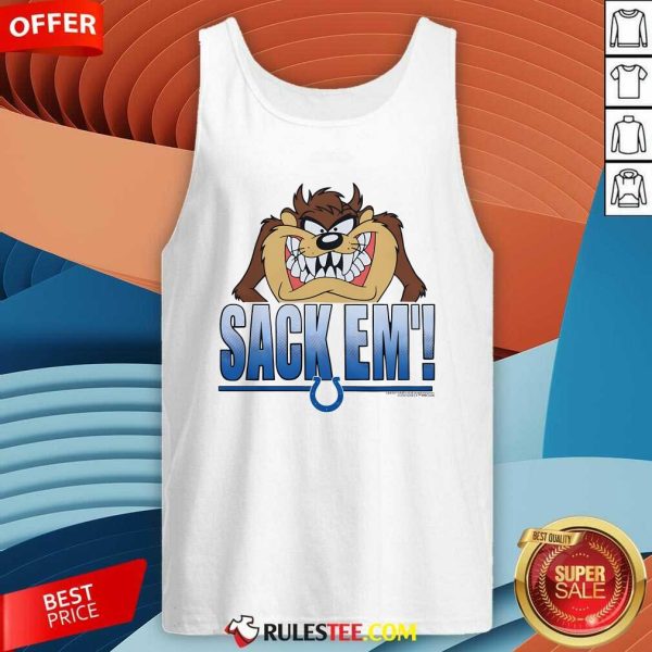 Official Looney Tunes Taz Sack Em' X Indianapolis Colts Tank-Top