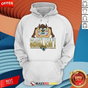 Official Looney Tunes Taz Sack Em' X Jacksonville Jaguars Hoodie