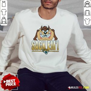 Official Looney Tunes Taz Sack Em' X Jacksonville Jaguars Sweatshirt