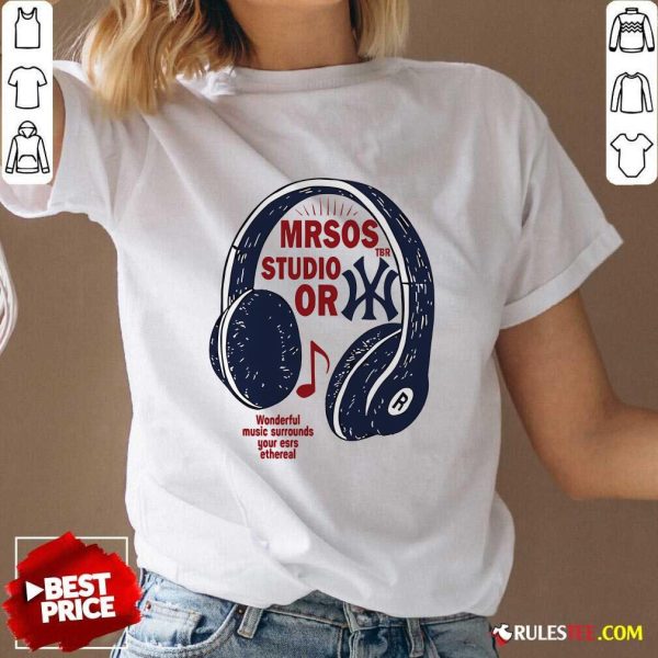 Official MLB Wonderful Music Surrounds Your Ears V-Neck