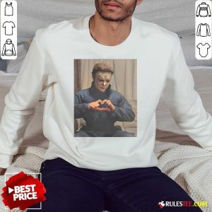 Official Michael Halloween Heart Hands Sweatshirt