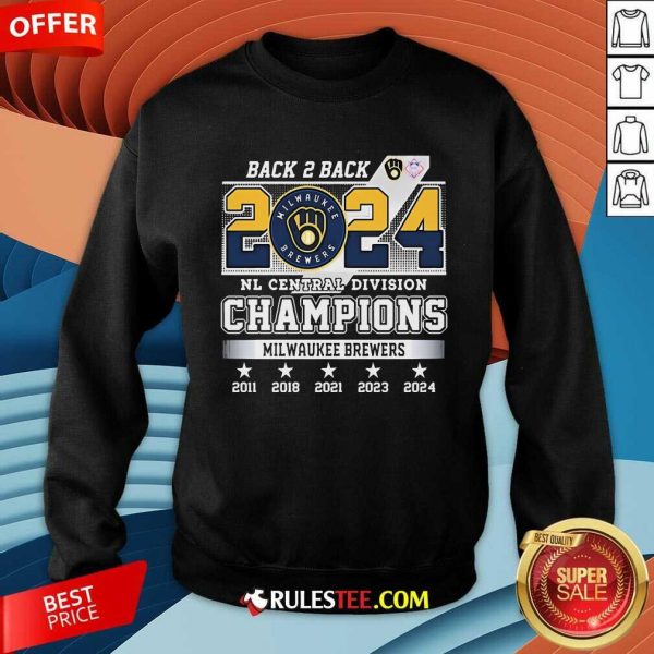 Official Milwaukee Brewers 2024 National League Central Division Champs 2024 Sweatshirt