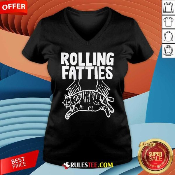 Official Rolling Fatties Cat V-Neck