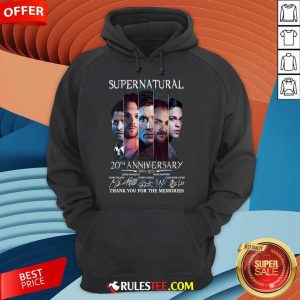 Official Supernatural 20th Anniversary 2005-2025 Thank You For The Memories Hoodie