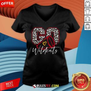 Pretty Go Cheer Wildcats Name Athletic Sport V-Neck