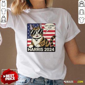 Top Cat Ladies For Harris 2024 V-Neck