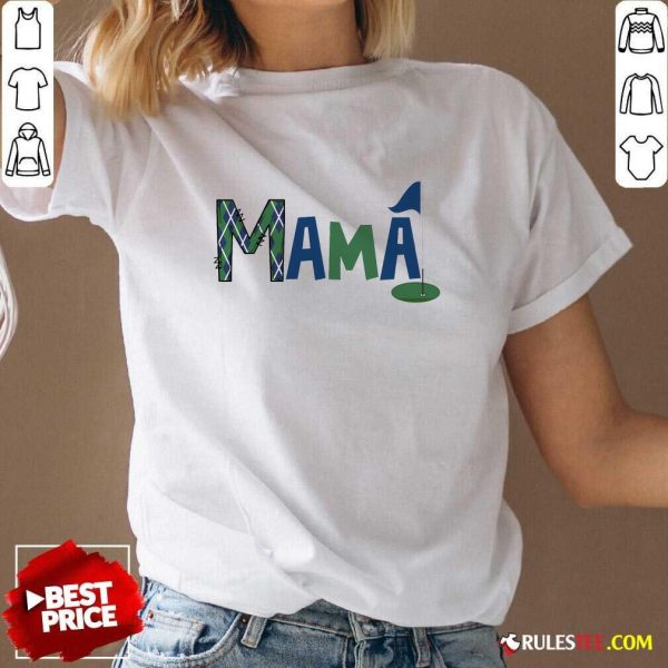 Top Mama Of The Birthday Boy Hole In One Golf Sport Matching V-Neck