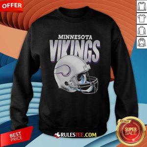 Top Minnesota Vikings Gradient Helmet Sweatshirt