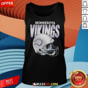 Top Minnesota Vikings Gradient Helmet Tank-Top