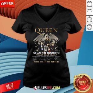 Top Queen We Are The Champions 55th Anniversary 1970-2025 Thank You For The Memories V-Neck