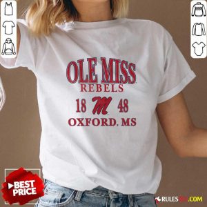 Awesome Gameday Couture Cream Ole Miss Rebels Unity V-Neck