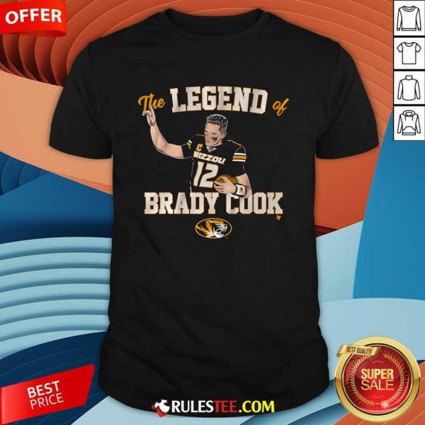 Awesome Mizzou Football The Legend Of Brady Cook T-Shirt