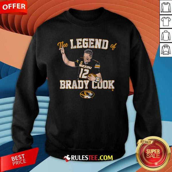 Awesome Mizzou Football The Legend Of Brady Cook Sweatshirt