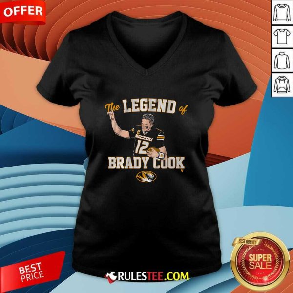 Awesome Mizzou Football The Legend Of Brady Cook V-Neck